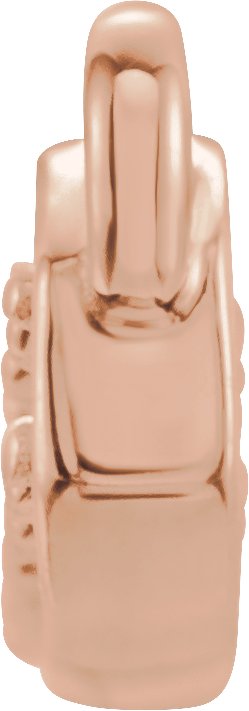 14K Gold Round Natural Diamond Five-Stone Bar Necklace - Rose Gold - view 2