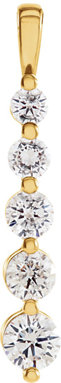 14K Gold Journey Graduated Pendant – 28.9x4.5mm