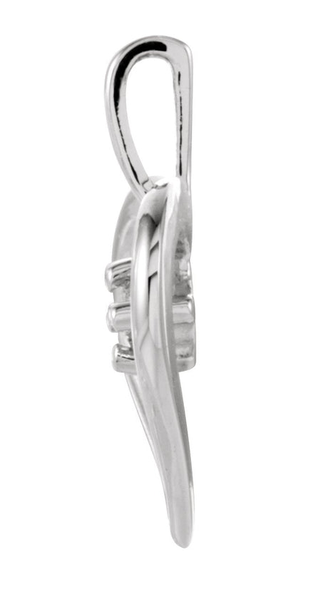 14K Gold Round Natural Diamond Heart Pendant – 0.02 CTW - view 2
