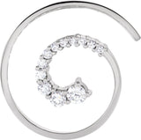 14K Gold Journey Spiral Pendant - White Gold