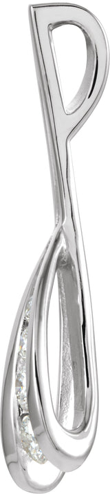 18K Gold Journey Pendant – 30.7x10.5mm - White Gold - view 2