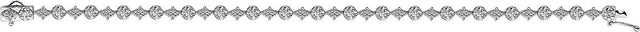 14K Gold Round Natural Diamond Line Bracelet V - view 3