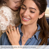 14K Gold Round Natural Diamond Infinity-Inspired Mom Necklace - Rose Gold - view 3