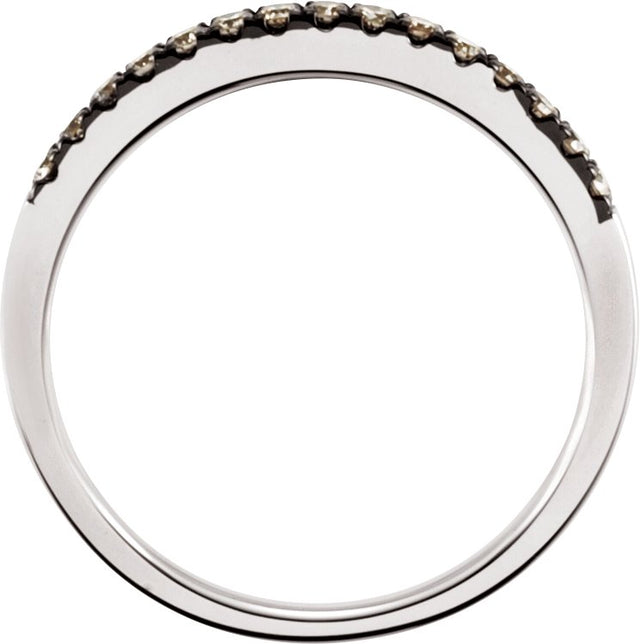 14K Gold Round Natural Diamond Accented Stackable Ring IV - view 2