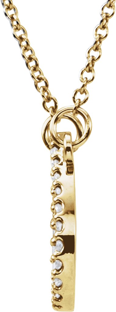 14K Gold Teardrop Necklace - Yellow Gold - view 2