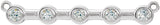 Platinum Round Natural Diamond Bezel-Set Bar Necklace – 1/6 CTW