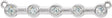 Platinum Round Lab-Grown Diamond Bezel-Set Bar Necklace – 1/6 CTW