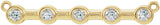 14K Gold Round Lab-Grown Diamond Bezel-Set Bar Necklace – 1/6 CTW - Yellow Gold