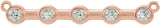 14K Gold Round Lab-Grown Diamond Bezel-Set Bar Necklace – 1/6 CTW - Rose Gold