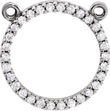 Platinum Round Lab-Grown Diamond Petite Circle Necklace