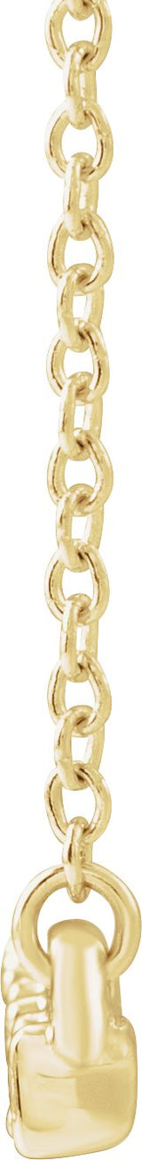 14K Gold Round Natural Diamond Accented Bar Necklace - Yellow Gold - view 2