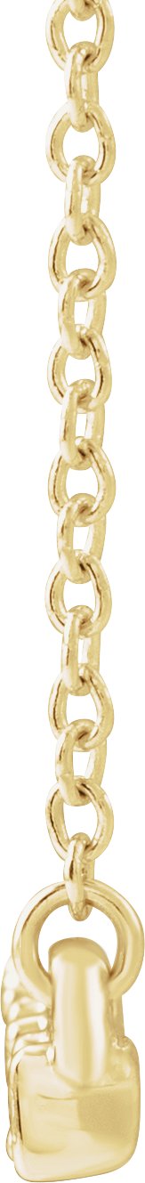 14K Gold Round Natural Diamond Accented Bar Necklace - Yellow Gold - view 2