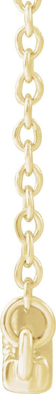 14K Gold Round Natural Diamond Accented Bar Necklace - Yellow Gold - view 2