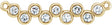 14K Gold Round Lab-Grown Diamond Bezel-Set Bar Necklace - Yellow Gold