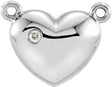 Platinum Accented Heart Necklace