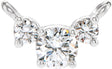 Platinum Round Lab-Grown Diamond Three-Stone Necklace