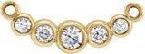 14K Gold Round Natural Diamond Graduated Bezel-Set Necklace – up to 1/6 CTW - Yellow Gold