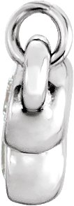 14K Gold Round Lab-Grown Diamond Bezel-Set Bar Necklace - White Gold - view 2