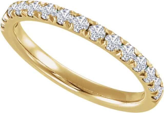 10K Gold Round Lab-Grown Diamond Birthstone Stackable Ring - Yellow Gold - view 4