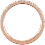 10K Gold Round Lab-Grown Diamond Birthstone Stackable Ring - Rose Gold - view 3