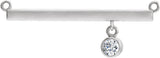 Platinum Round Lab-Grown Diamond Bezel-Set Bar Necklace – 1/10 CTW