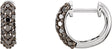 14K Gold Round Natural Black Diamond Pavé-Style Hoop Earrings