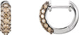 14K Gold Round Natural Brown Diamond Pavé-Style Hoop Earrings