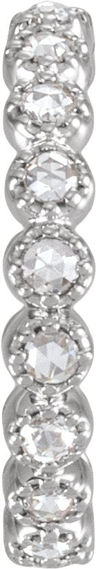 Platinum Round Natural Diamond Rose-Cut Eternity Band - view 3