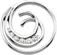 14K Gold Round Natural Diamond Journey Circle Pendant - White Gold