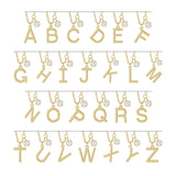 14K Gold Round Lab-Grown Diamond Accented Initial Necklace - Rose Gold - view 2