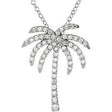 Platinum Palm Tree Necklace