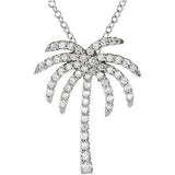 Platinum Palm Tree Necklace