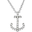 Platinum Anchor Necklace