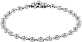 14K Gold Round Natural Diamond Bezel-Set Line Bracelet – 2.5mm Stones - view 4