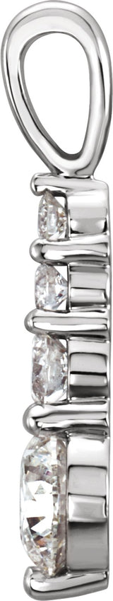 Platinum Journey Graduated Pendant - view 2