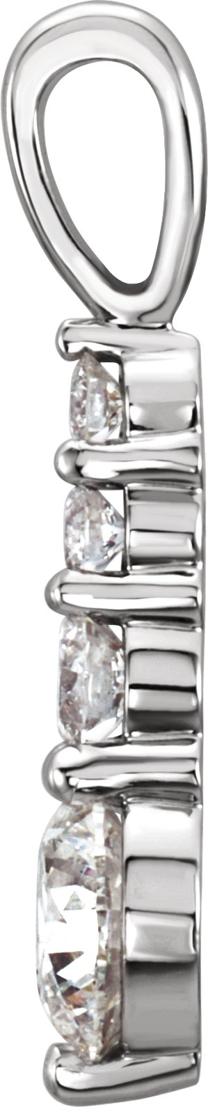 Platinum Journey Graduated Pendant - view 2