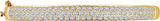 14K Gold Round Natural Diamond Pavé Bangle Bracelet - Yellow Gold - view 2