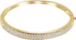 14K Gold Round Natural Diamond Pavé Bangle Bracelet - Yellow Gold