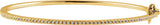 14K Gold Round Natural Diamond Pavé-Style Bangle Bracelet – 1.3mm Stones - Yellow Gold