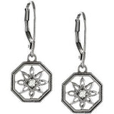 14K Gold Round Natural Diamond Granulated Filigree Earrings – 1.7mm Stones - view 2
