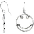 14K Gold Round Natural Diamond Accented Smiley Face Earrings