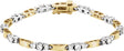 14K Gold Round Natural Diamond Accented Line Bracelet – 3mm Stones