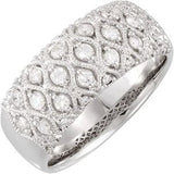 14K Gold Round Natural Diamond Accented Ring IX