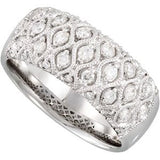 14K Gold Round Natural Diamond Accented Ring IX - view 5