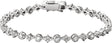 14K Gold Round Natural Diamond Line Bracelet V