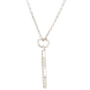 Platinum Round Natural Diamond Accented Star of David Necklace or Pendant - view 2