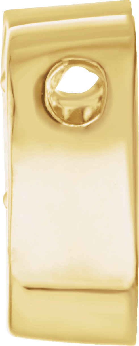 14K Gold Round Natural Ruby Family Heart Slide Pendant - Yellow Gold - view 2
