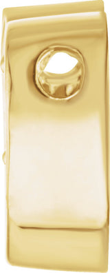 14K Gold Round Natural Emerald Family Heart Slide Pendant - Yellow Gold - view 2