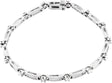 14K Gold Round Natural Diamond Line Bracelet – 2-2.4mm Stones - White Gold