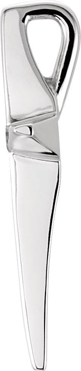 Platinum Round Natural Diamond Solitaire Cross Pendant - view 2